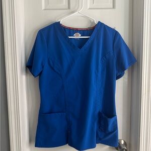 Dickies Women's Xtreme Stretch Royal Blue Short Sleeve Scrub Top